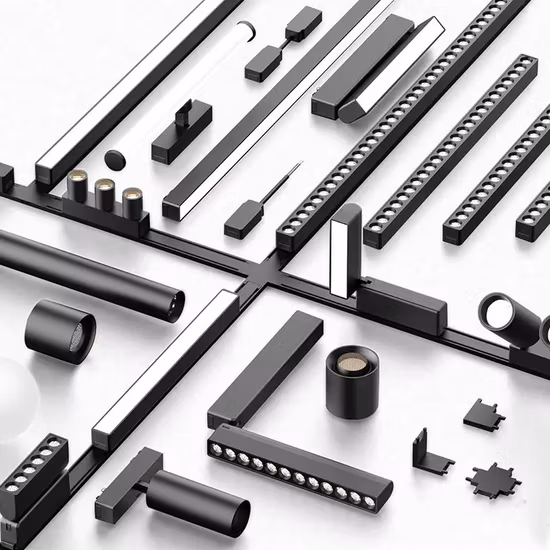 Iluminación personalizada, ahorro de energía, lámpara LED regulable inteligente, luz de pista magnética